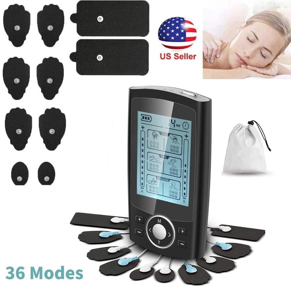 36 Modes Tens Unit Muscle Stimulator Machine Pulse Massager Therapy Pain Relief