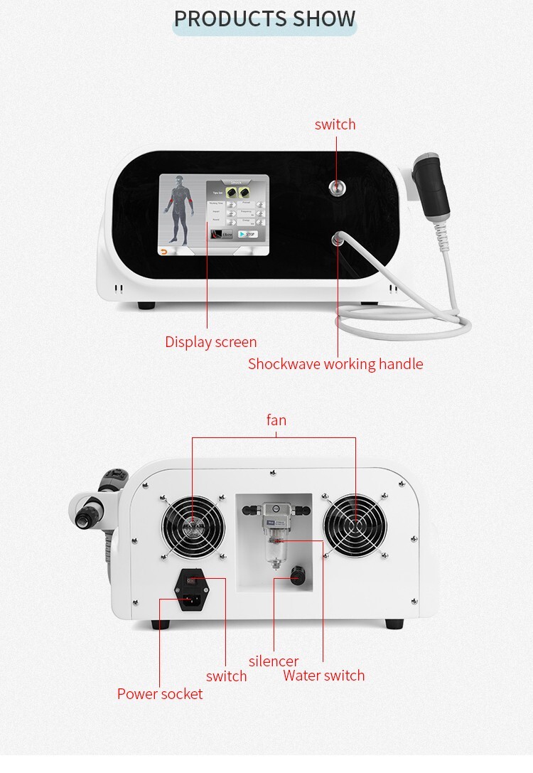 10 Bar Pneumatic ED Shockwave Therapy Machine Pain Relief Removal Physio