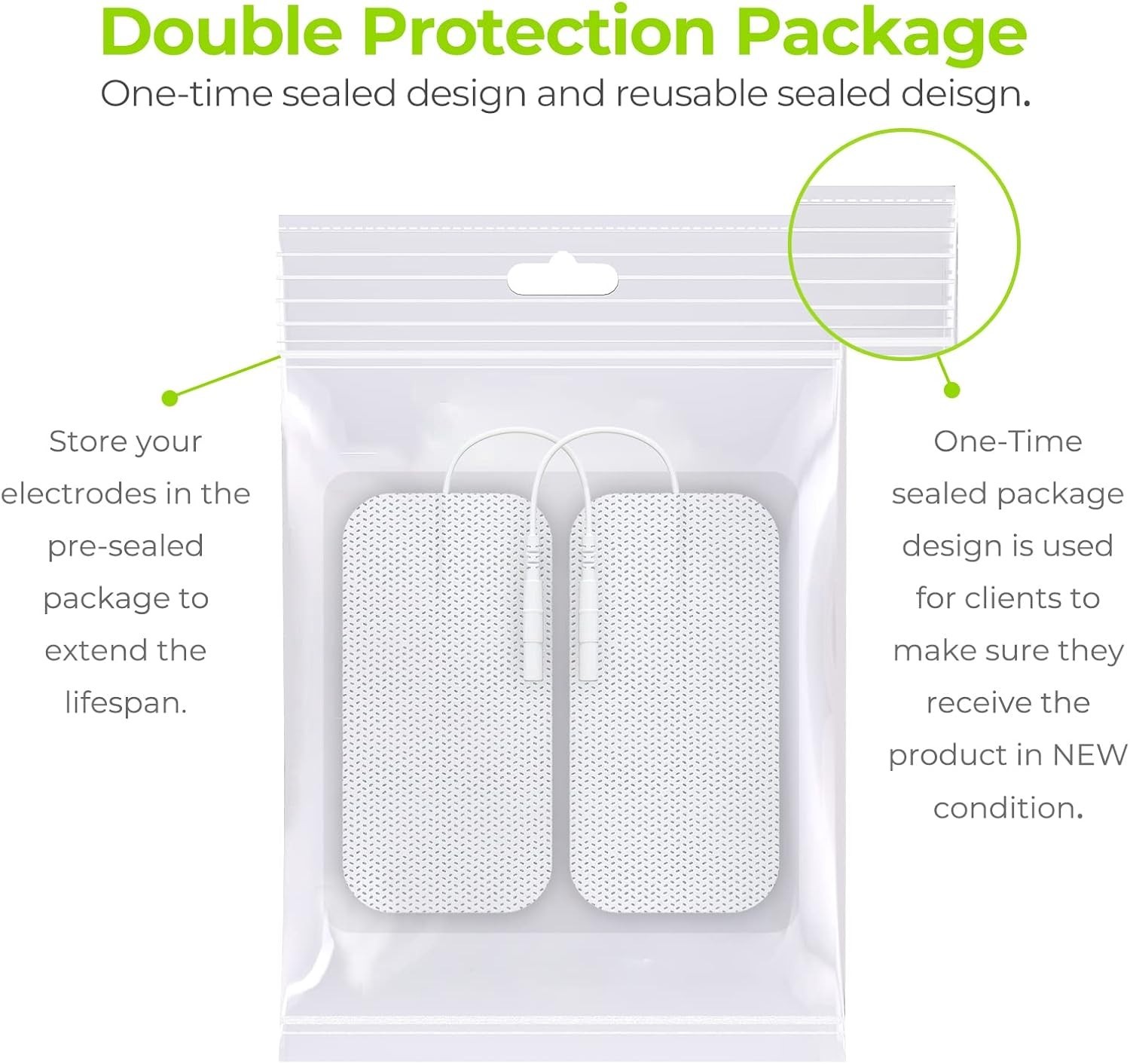10 Flexible 2×4″ TENS Pads – & Approved Latex-Free Replacement Electrode