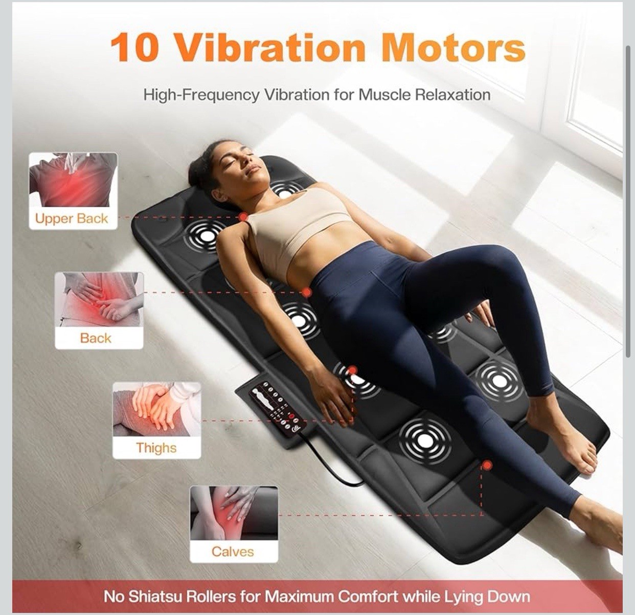 CILI-Full Body Massage Mat w/Heat, Vibration For Pain-Back, Neck, Head, Legs-Pad