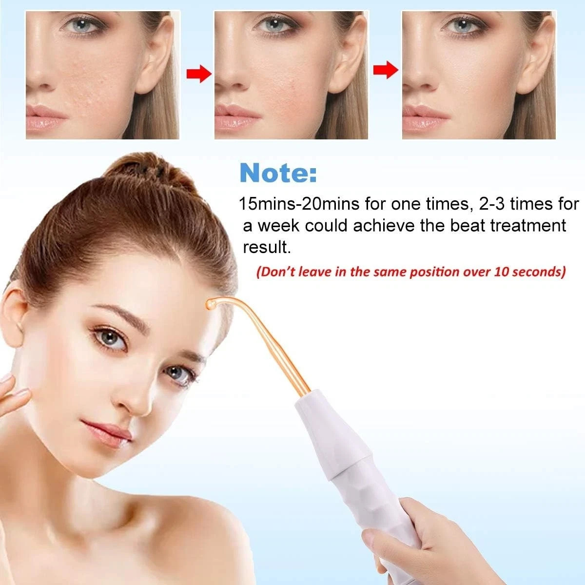 4 In 1 High Frequency Facial Wand Machine Skin Care Acne Treatment Scalp Massage