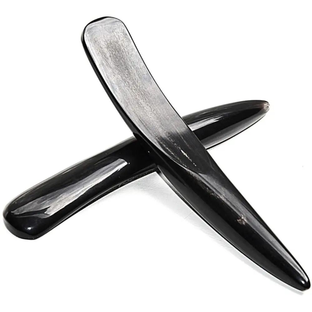 Black Buffalo Horn Gua Sha Board SPA Massage Scraping Tool Beauty