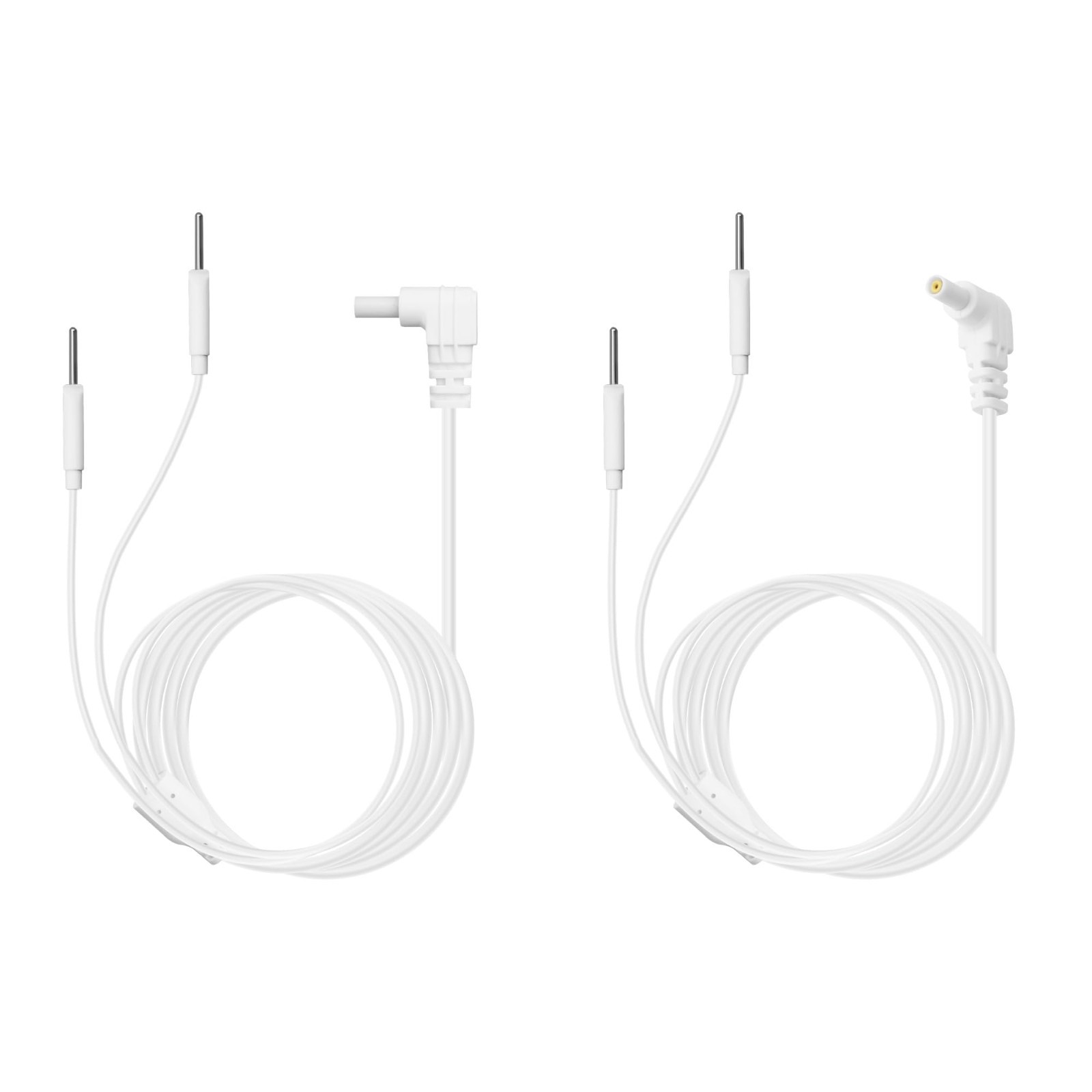 2PCS Premium TENS Lead Wires, Soft TPE, 2.35mm Plug, 2mm Pin Electrodes
