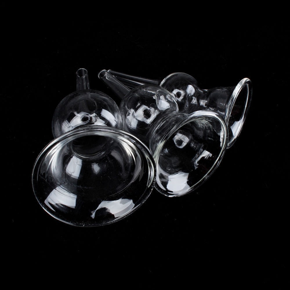 3PCS Vacuum Replace Attachment Cupping Glass Cup For Breast Care Beauty Machine