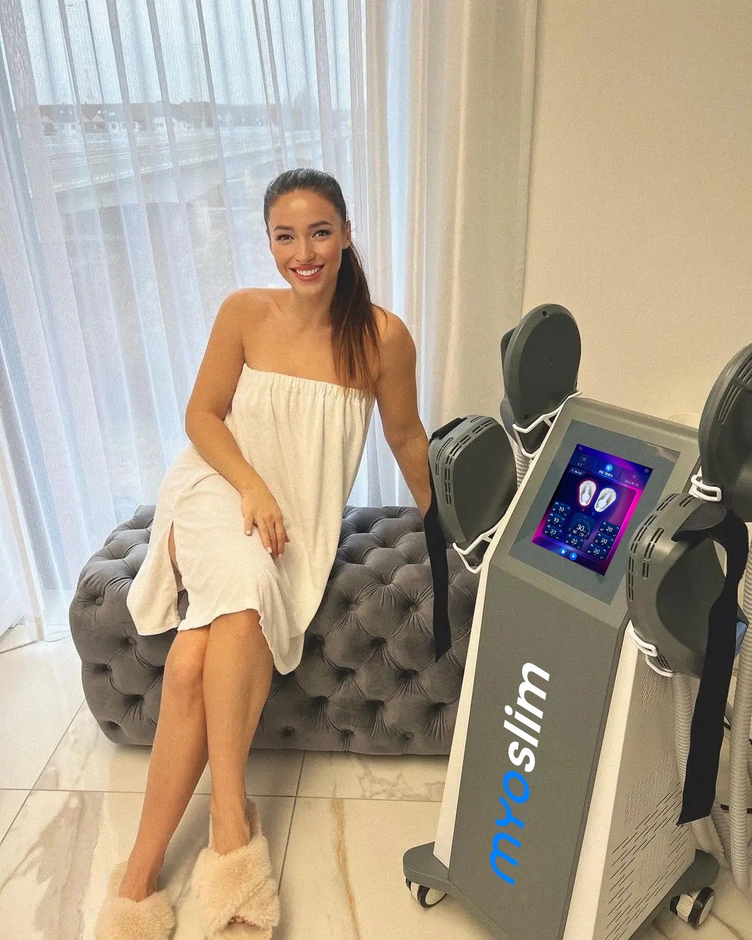 MYOslim HI-EMT 4-Handle Muscle Stimulator Body Sculpt Contour Massage Machine