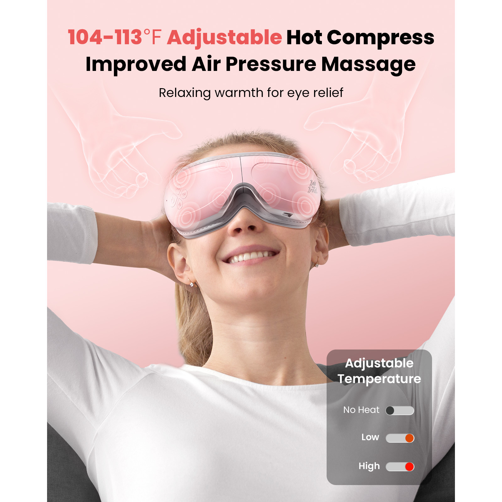 EyeOasis 2 Eye Massager Heated Warm Compress Therapy for Migraines Dry Eyes Gift