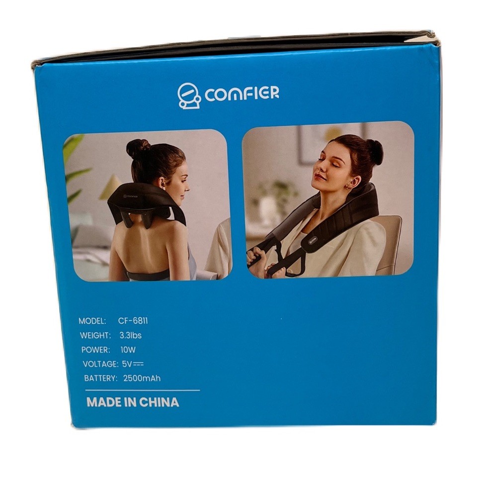 COMFIER Cordless Neck Massager with Heat, 4D Kneading Neck and Shoulder Massager