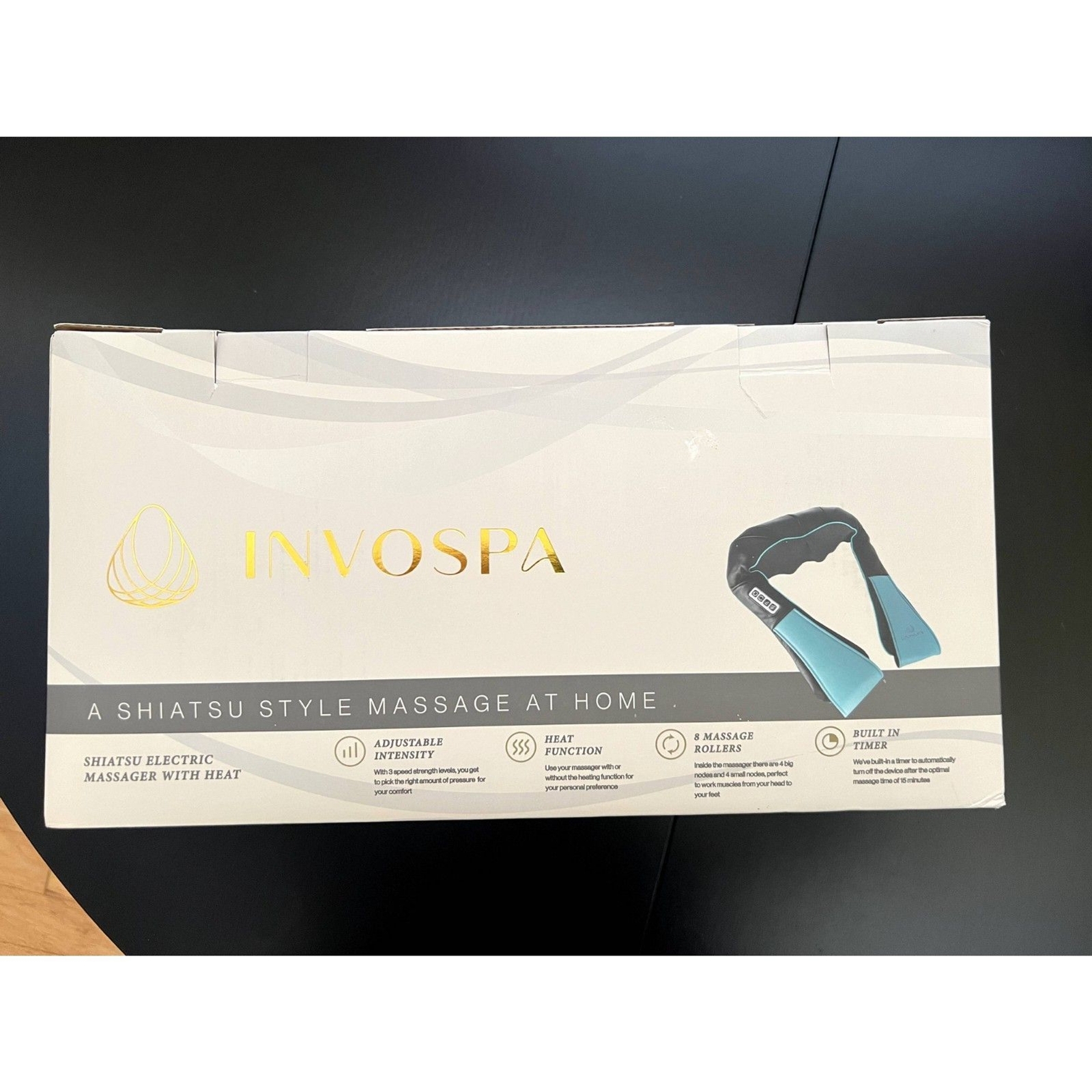 New INVOSPA SHIATSU Portable Heat Massager – shoulder neck arm leg back waist