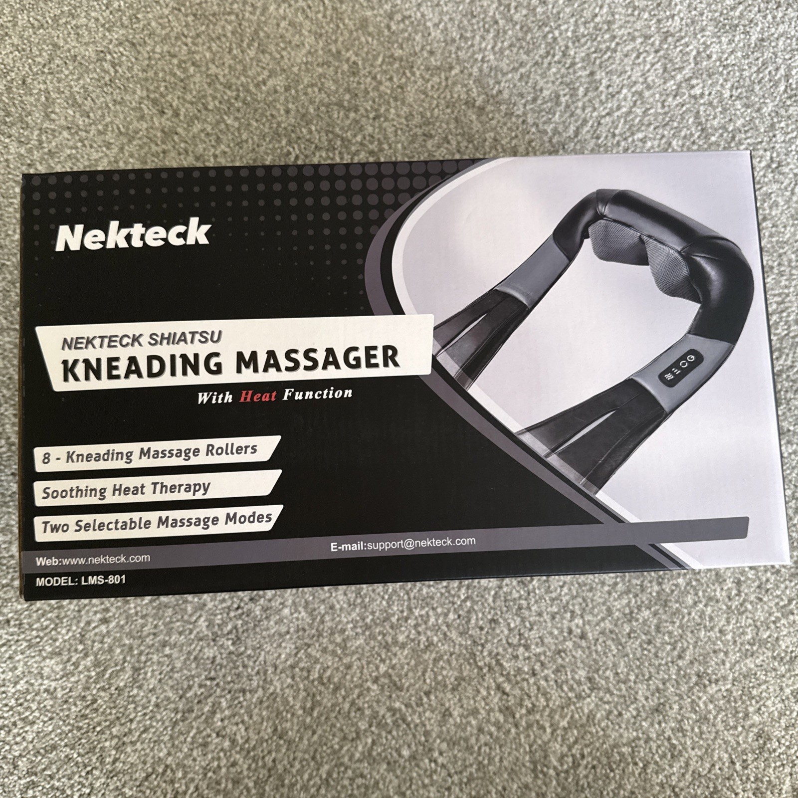 Nekteck Shiatsu Deep Kneading Massage Pillow