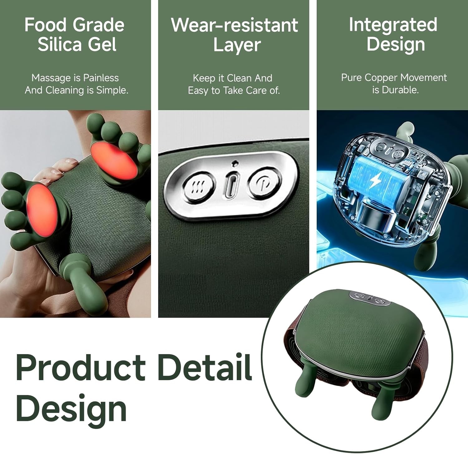 4D Neck Massager with Heat – Neck and Back Shiatsu Massager for Relieve Fatigue