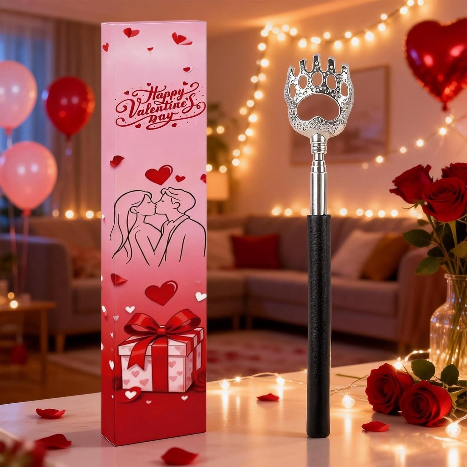WOVTE Extendable Back Scratcher Valentine Gift for Him Her Family