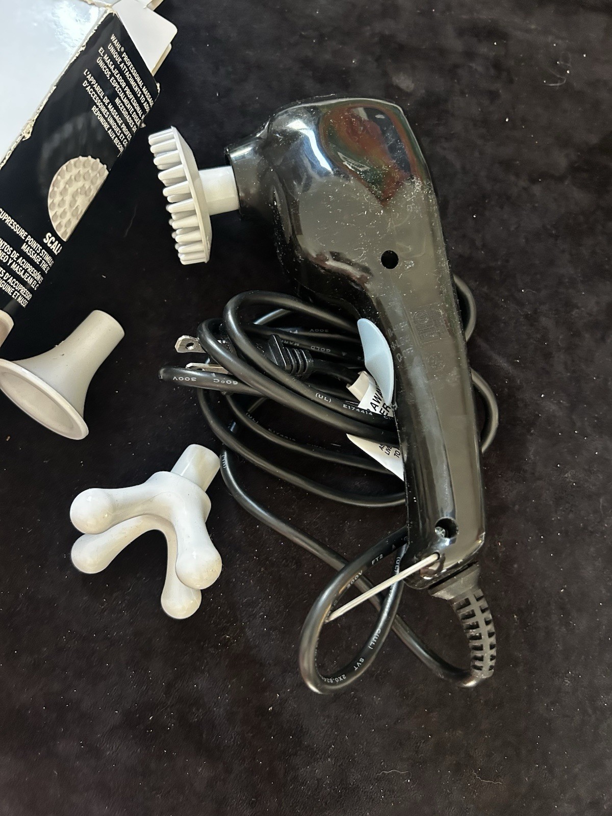 Wahl Professional Massager 2-Speed Corded Handheld Deep Tissue w/ 3 Heads