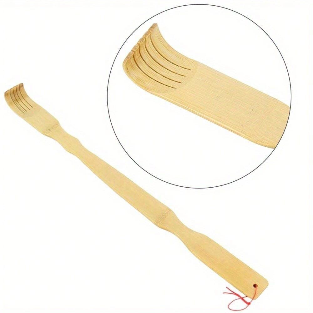 18.3 Inch Bamboo Back Scratcher 3PCS Long Handle Manual Back Massage Tool