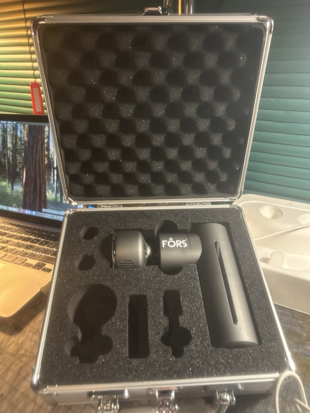 FORS Cryo-Thermo Massager. 5 Massage Heads With Charging Cable And Carrying Case