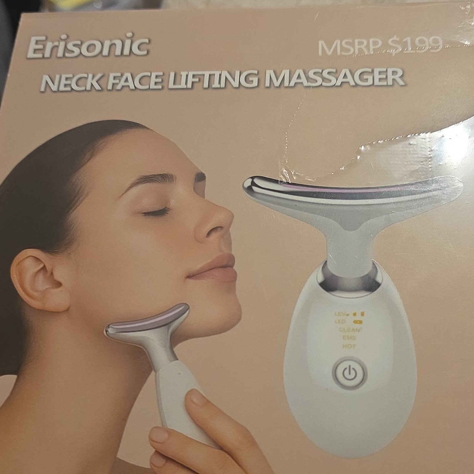 Erisonic PL-1088Pro Neck & Face Massager Pulsed Light Rechargeable White