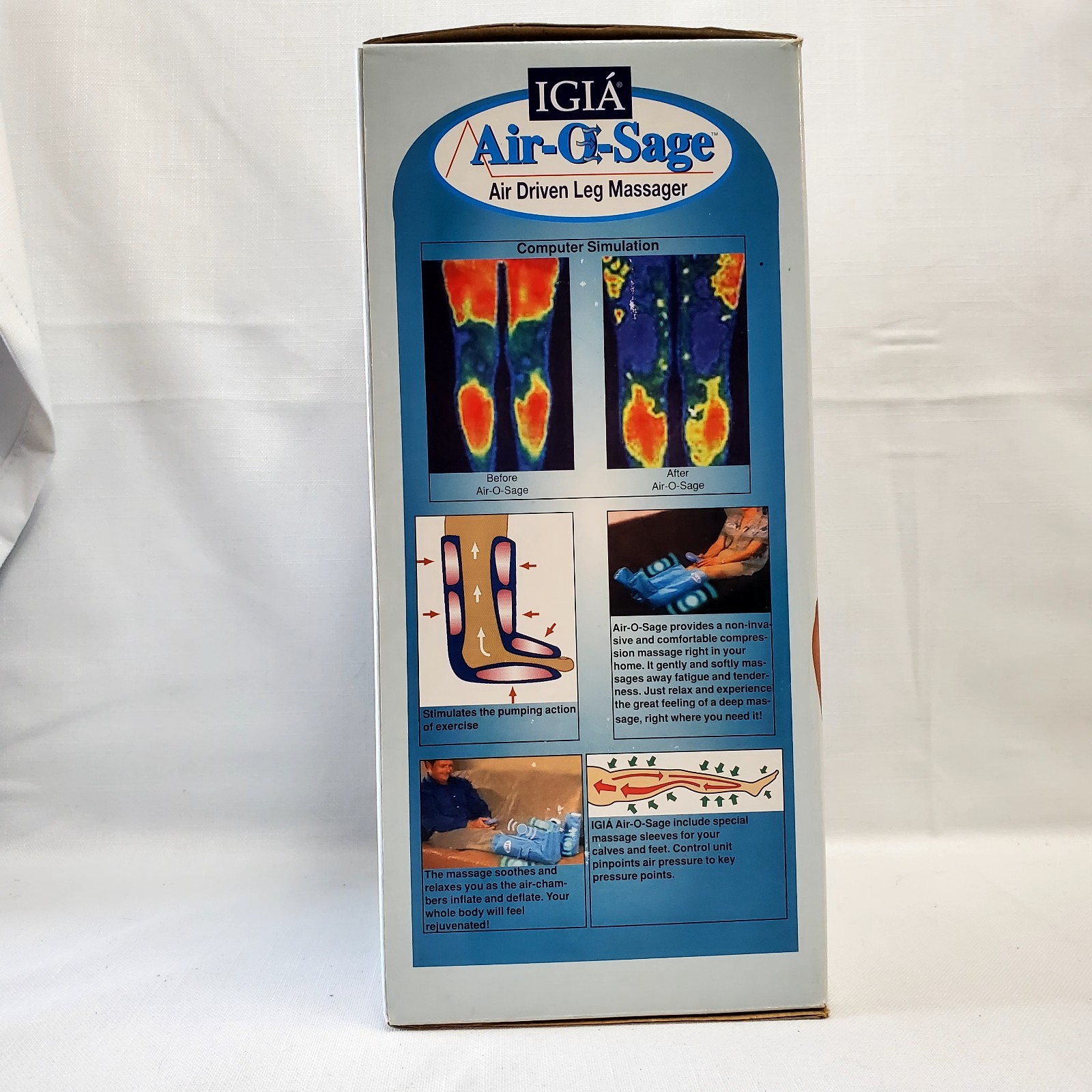 Igia Air-O-Sage Electric Air Compression – Leg Wrap Circulation Massager 2003