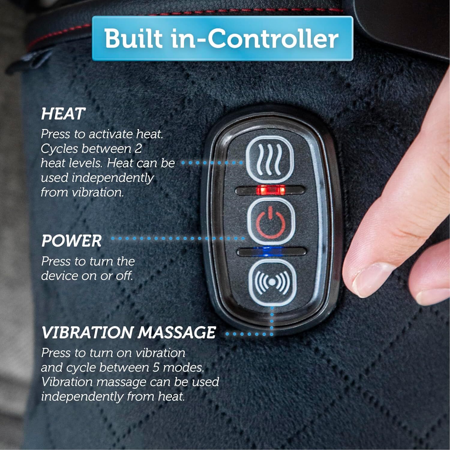 Heated Knee Brace Wrap with Vibration Massage – Knee Heating Pad with Vibration