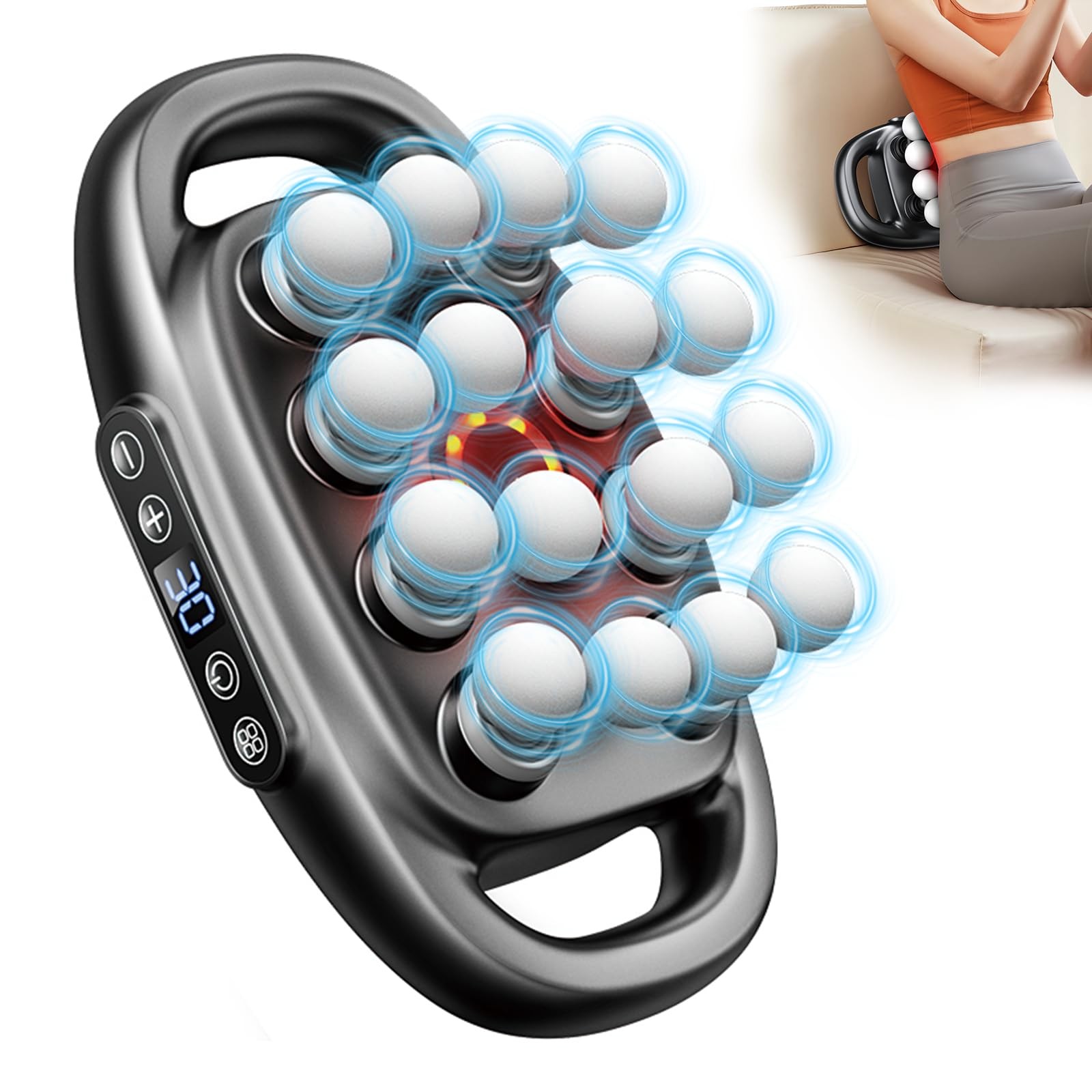 16-Head Massage Gun Kit, With 3 Modes And 30 Levels Of Adjust