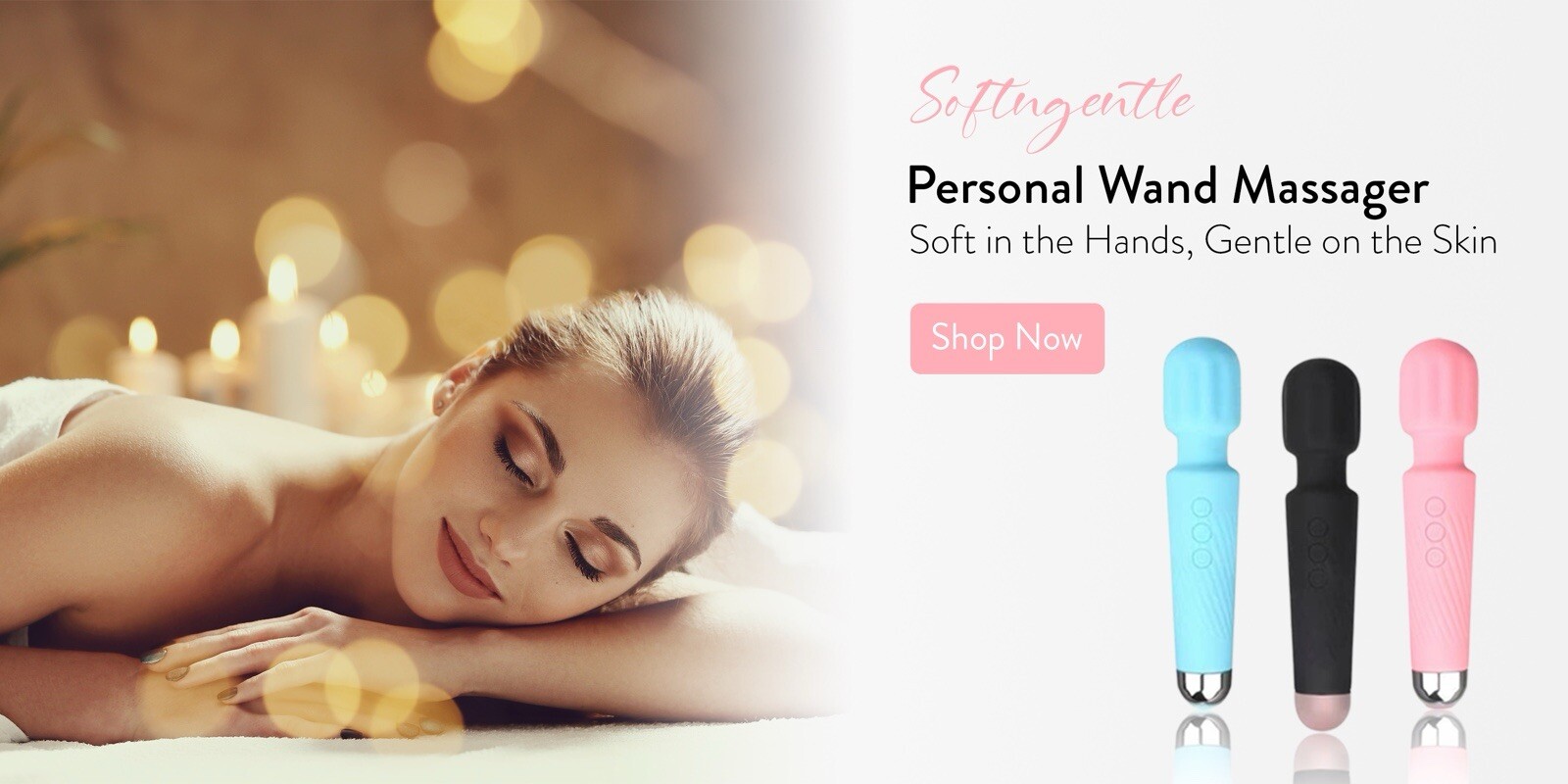 Introducing SoftnGentle’s rechargeable cordless personal massager in BLUE!