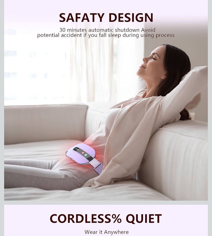 Menstrual Relief Heating & Vibration Belt Electric Massager Waist & Abdomen