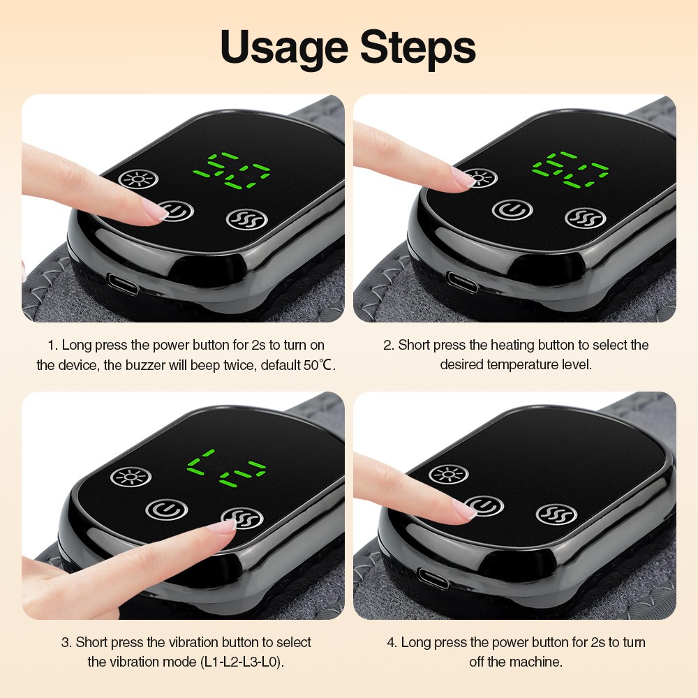 Electric Neck Massager Vibration Heating Shoulder Neck Brace Wrap Hot Compress