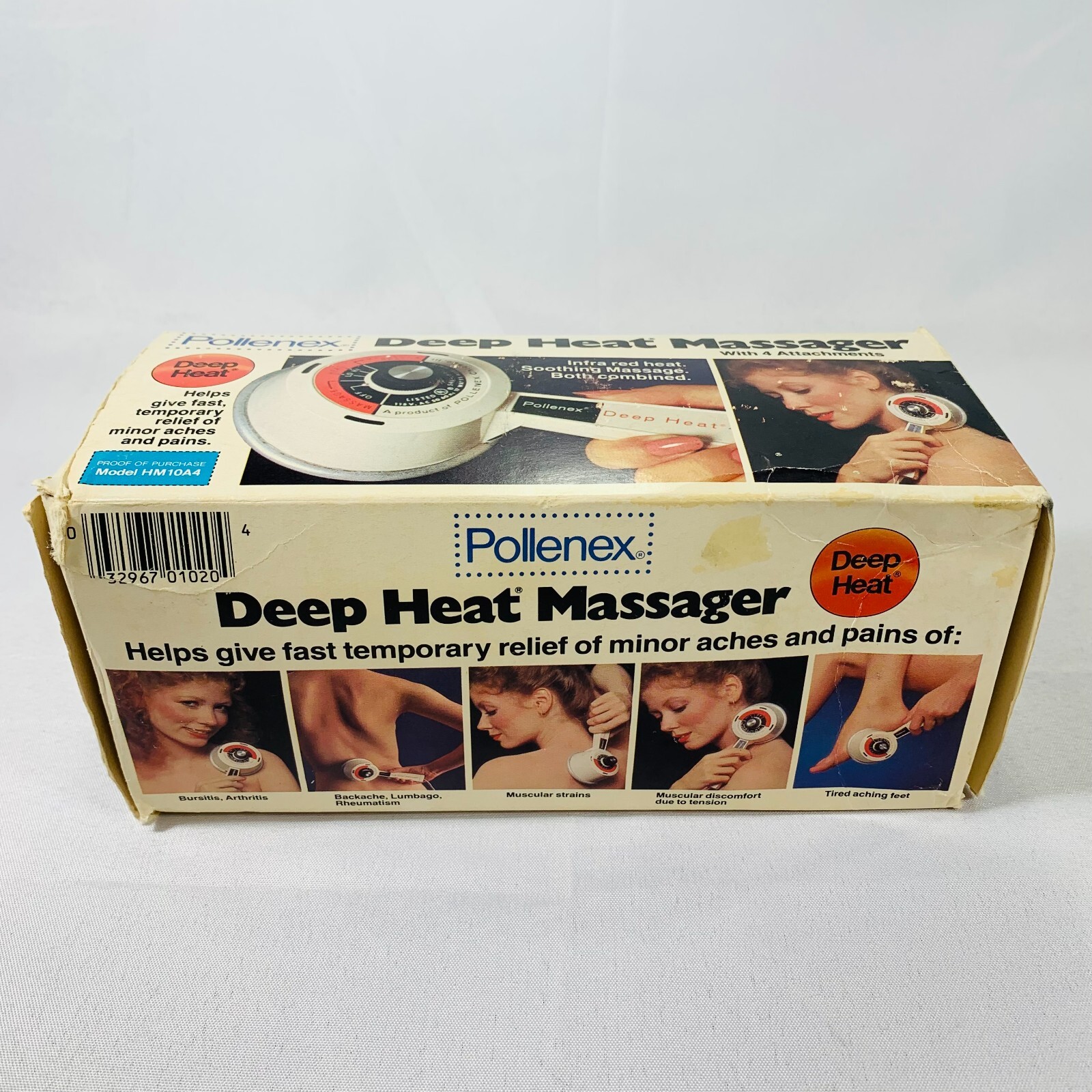 Vintage Pollenex Deep Heat Massager HM-10 Massage, Tested Works. w/ Accessories