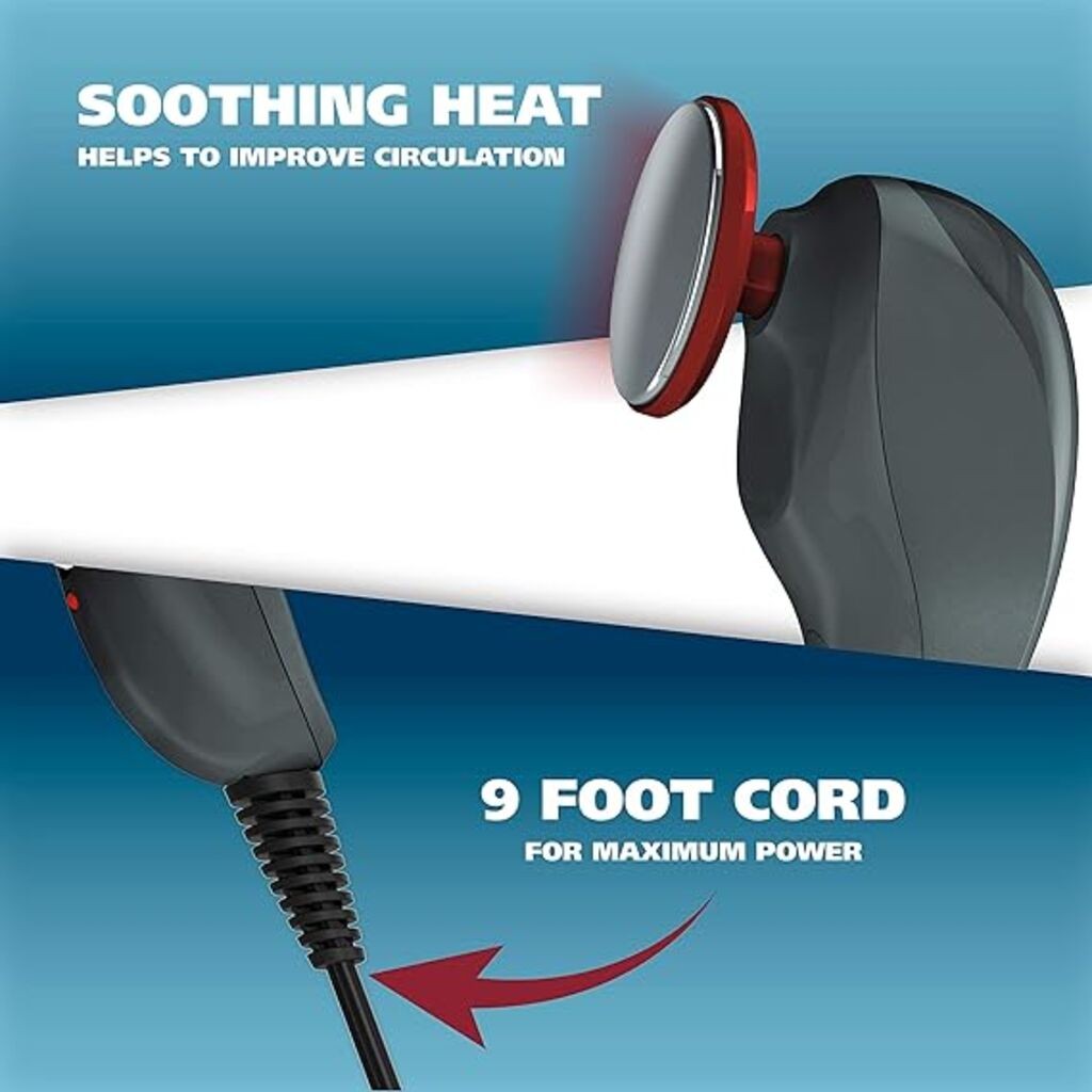 WAHL 4196 1201 SILVER HEAT MASSAGER THERAPEUTIC HEAT WITH
