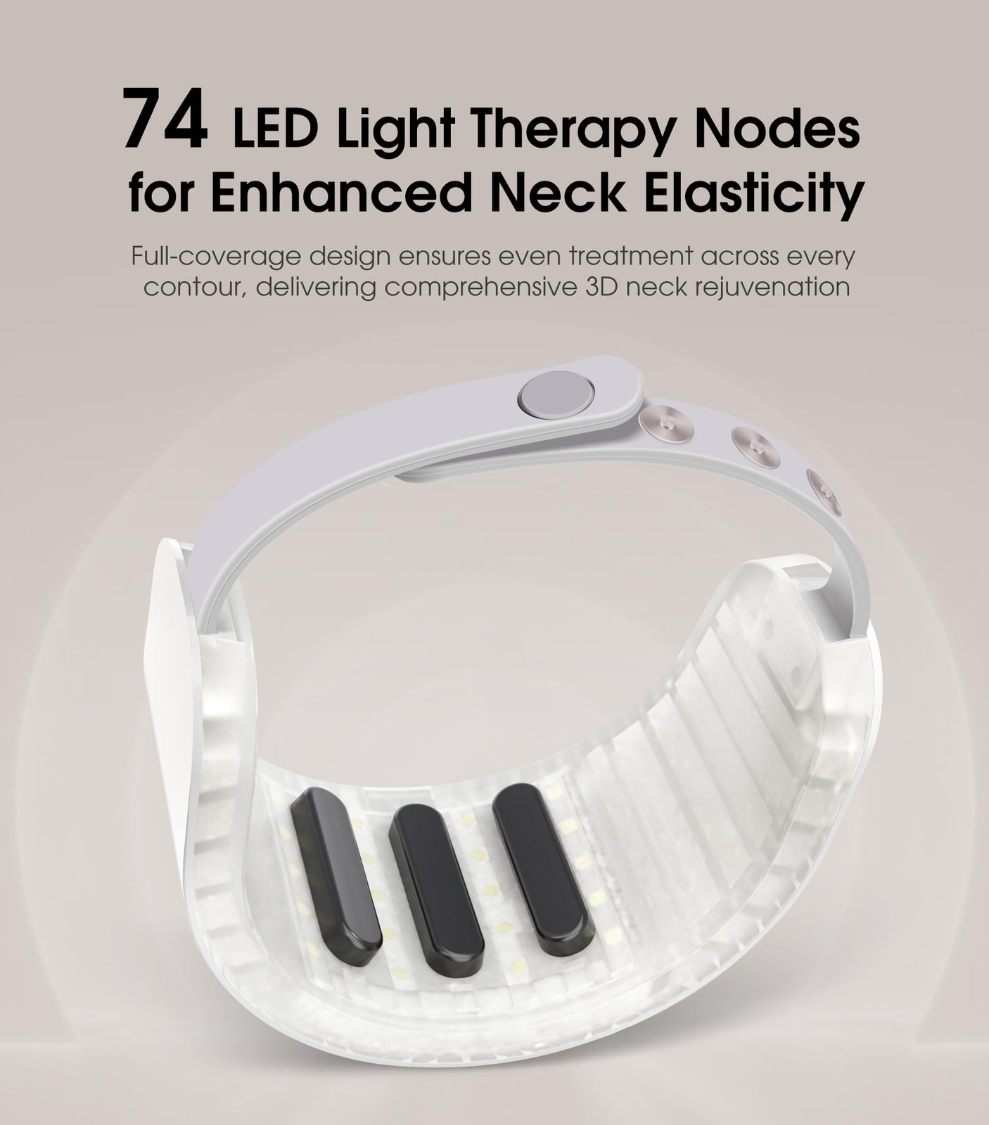 Baifuduo Intelligent Neck Lifting Device, 3 Color LED Neck Massager with Remote