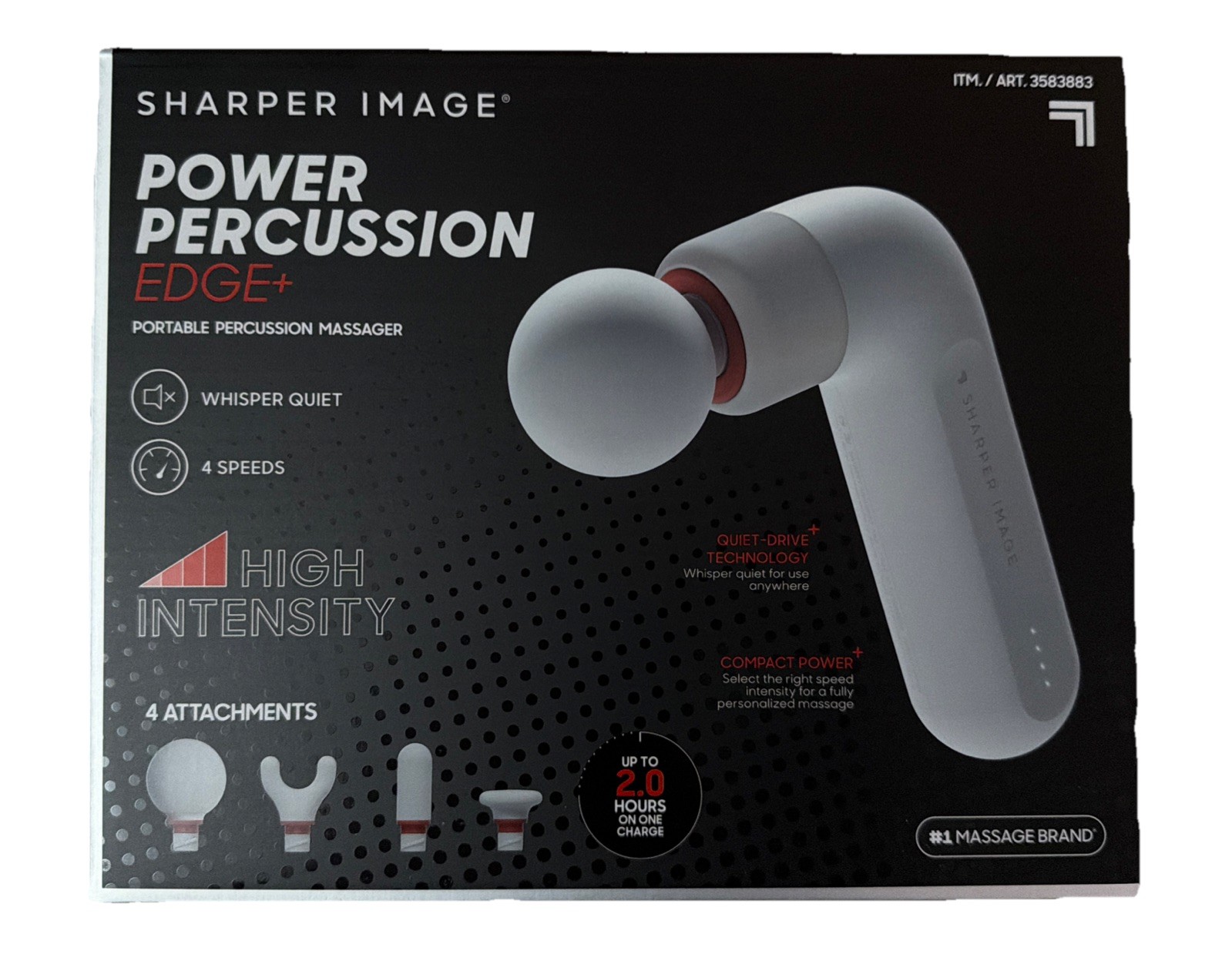 Sharper Image Power Percussion Edge+ Portable Percussion Massager