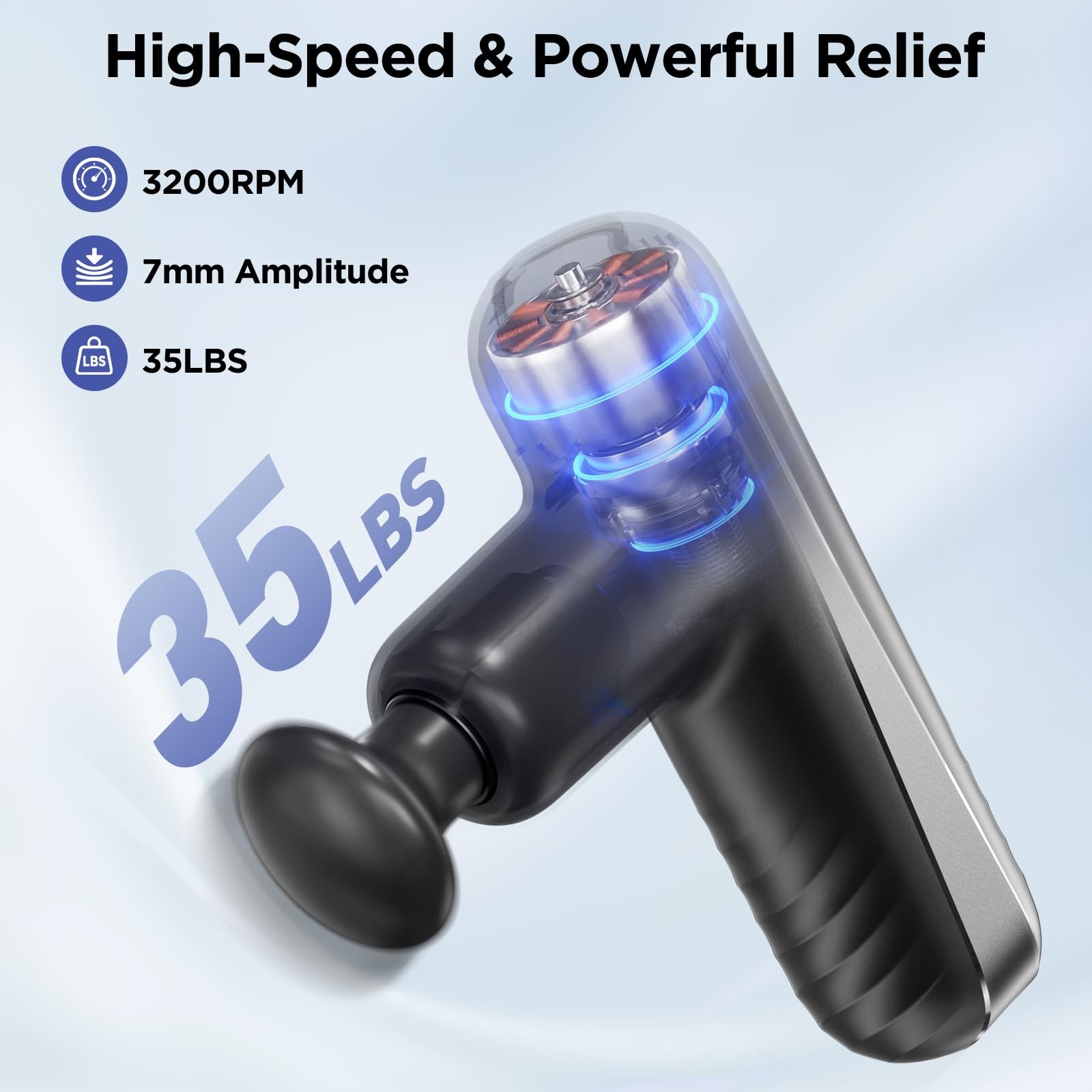 Mini Massage Gun, Powerful Handheld Muscle Massager for Muscle Relaxation, De…