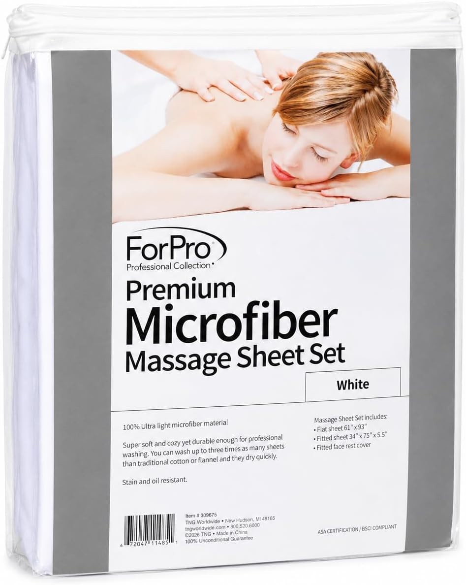 Ultra-Light Microfiber 3-Piece Massage Sheet Set for Professional Comfort