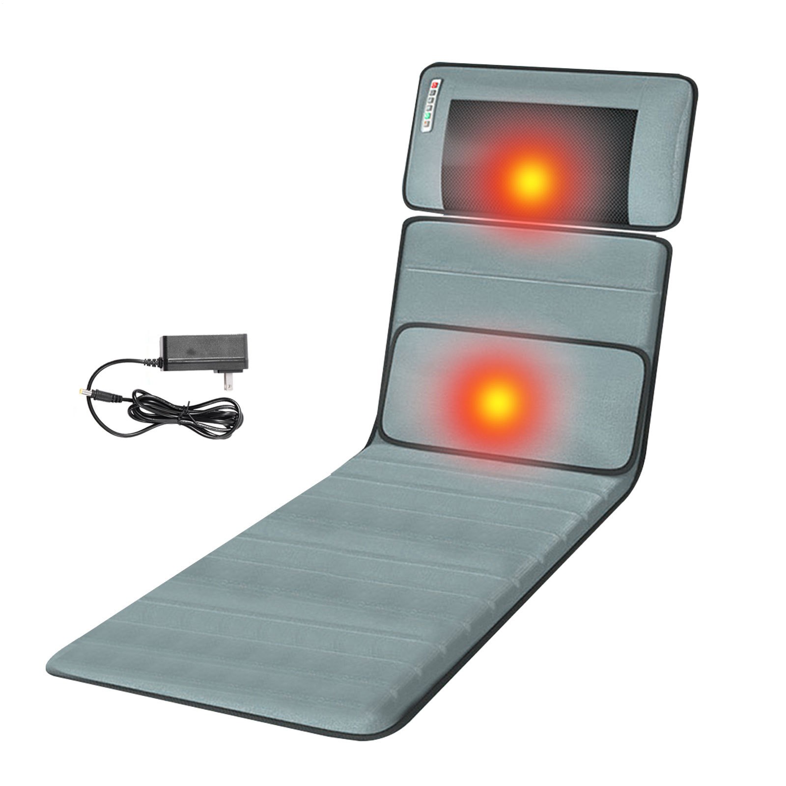 Full Body Massage Mat w/Heat Vibration Massage Pad Cushion Back Massage Gift