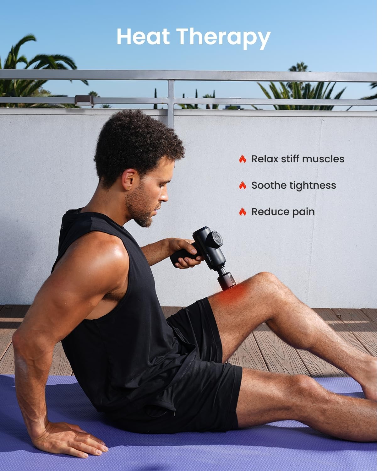 Upgraded Massage Gun with Heat & Cold Therapy – Deep Tissue Muscle Massager for