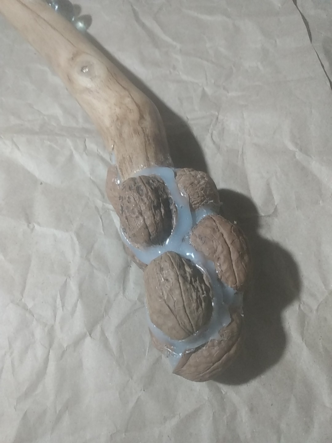 Back Scratcher Body Massager With Walnut Shells & Marbles #2 Handmade