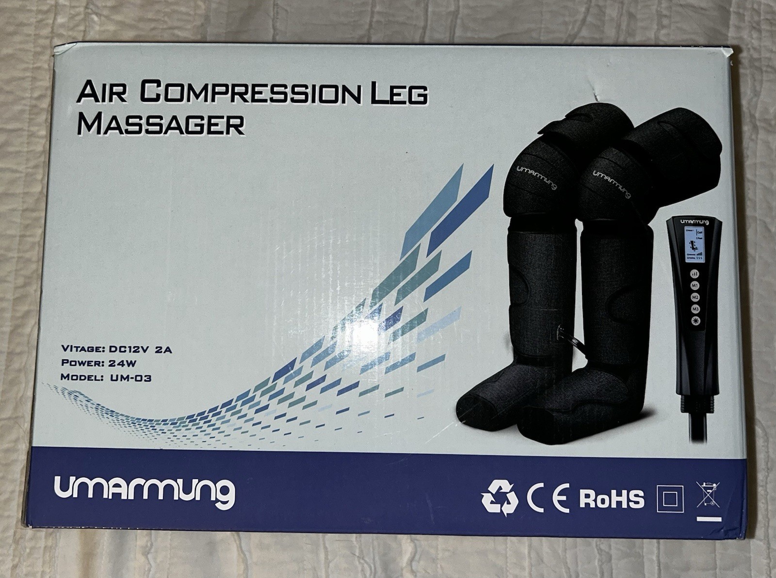 NEW Air Compression Leg Massager w/ Full Leg Compress HEAT Circulation RECOVERY