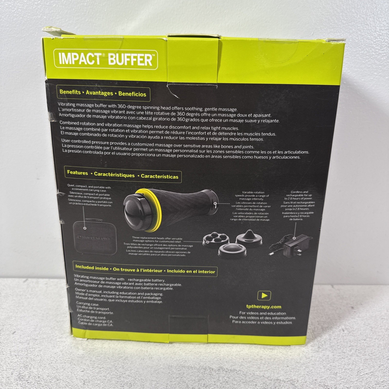 TriggerPoint Impact Buffer Vibrating Massage Buffer Adjustable Rechargeable