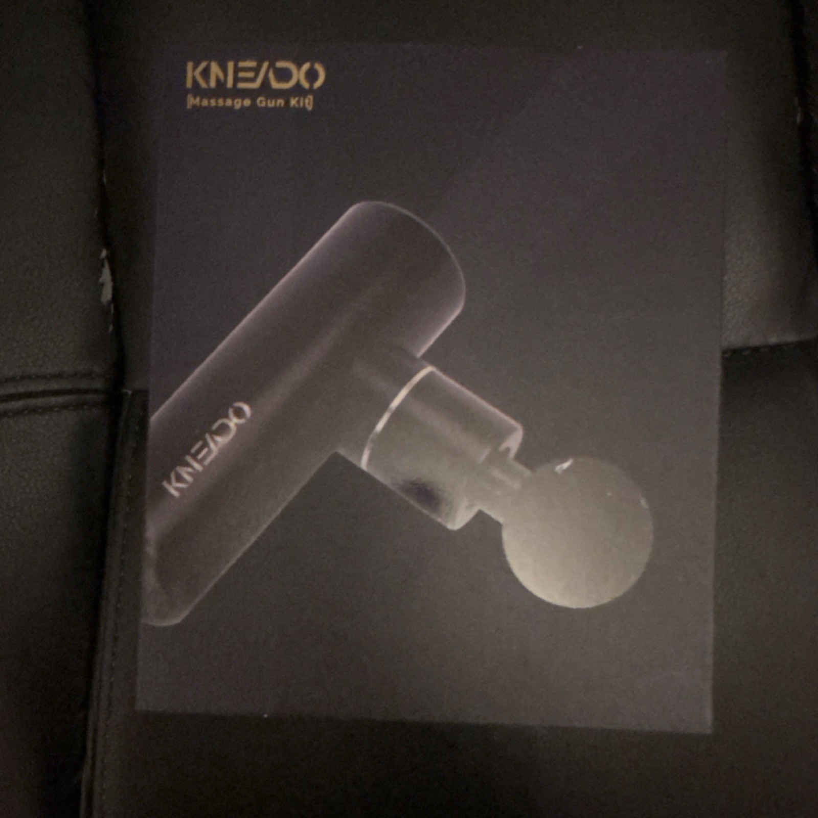 Kneado Massage Gun Kit Cordless Lightweight Handheld Black 4 Massage Heads