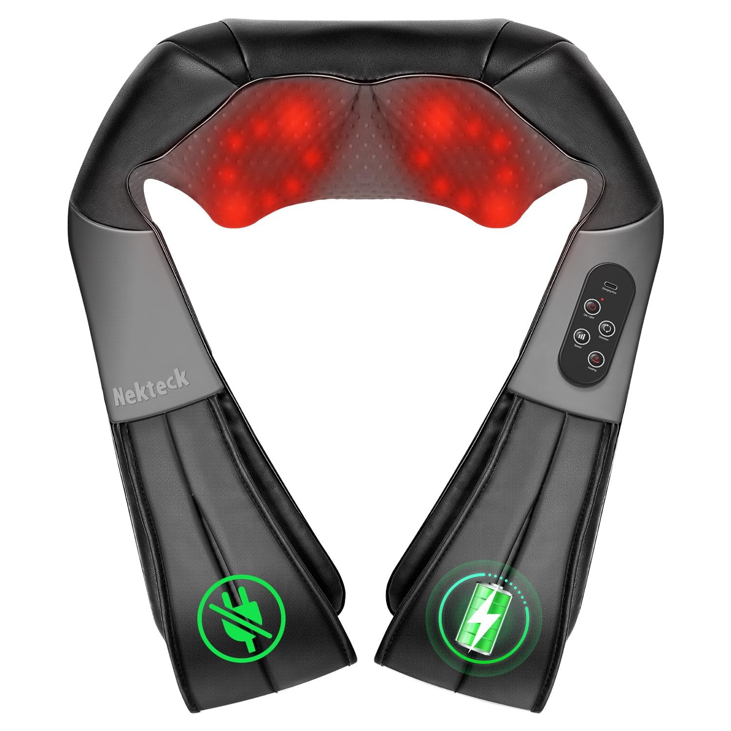 Shiatsu Neck Massager with Heat for Pain Relief Deep Tissue, 2026 Upgraded 3D…