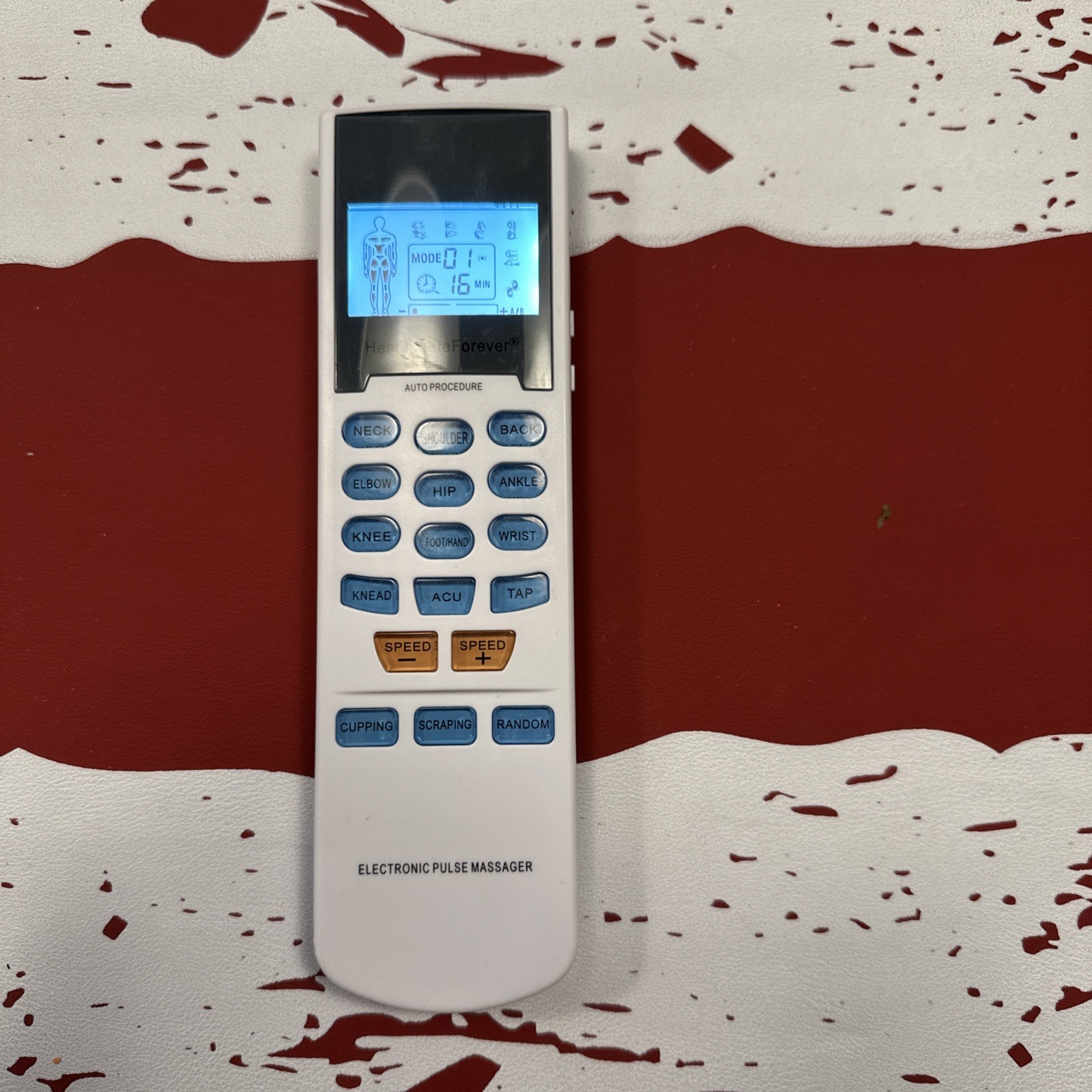 Healthmate Forever Electronic Pulse Massager – White – Remote Control – Tested