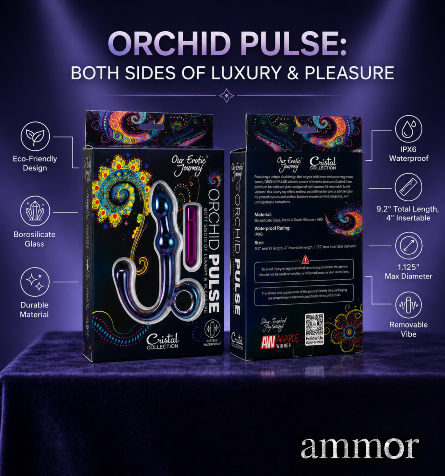Royal Touch Glass Rabbit Vibrator