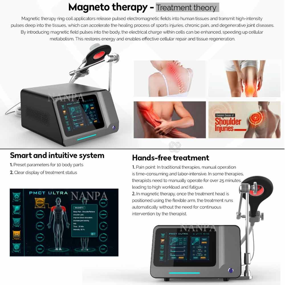3 in 1 Physio Magneto PEMF EMTT therapy Laser Pain Relief Sports Injury Machine