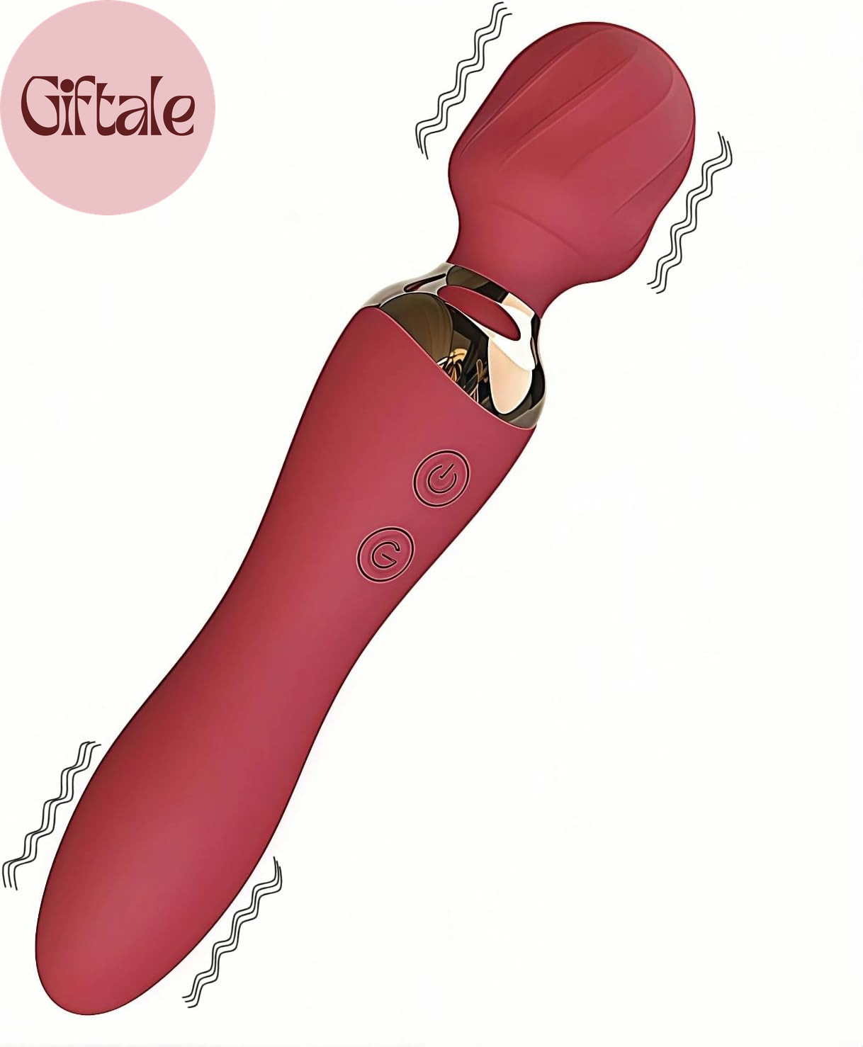 2 In 1 Rechargeable Wand Massager Waterproof Quiet Body Massager
