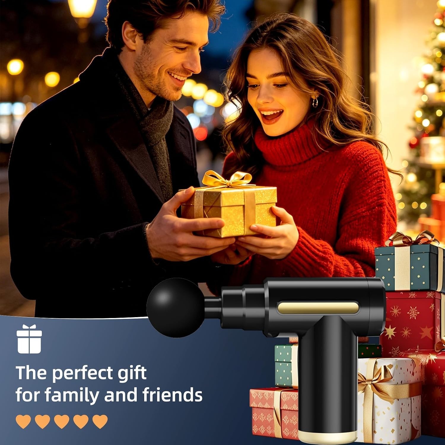 Rechargeable Massage Gun, Targeted Relief for Muscle Fatigue and Soreness