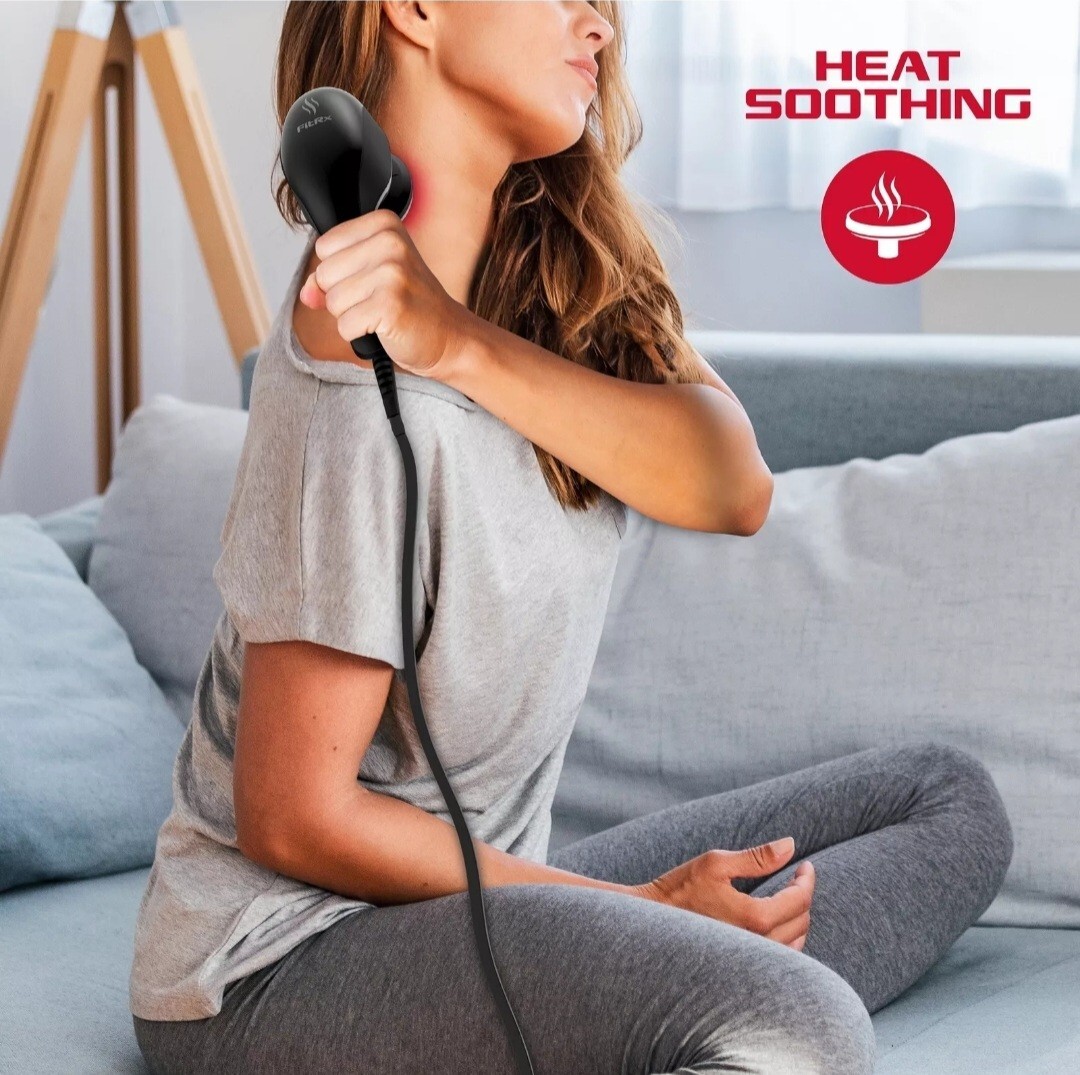NEW Fitrx Heat Therapy Massager Handheld, Heat Therapy Body Massager 2 Speeds
