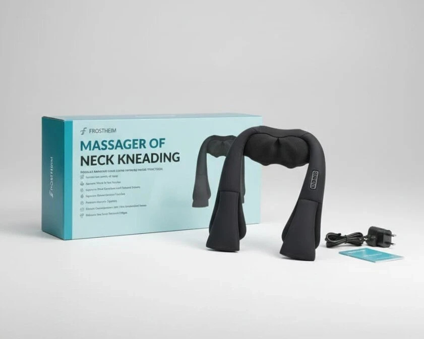 Shiatsu Back Neck and Shoulder Massager with Heat Deep Tissue 3D Kneading Pillow