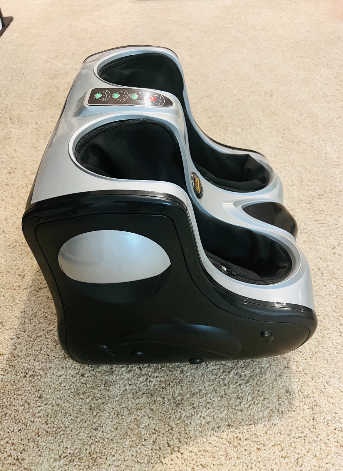 KENDAL Kneading Rolling Vibrating Heating Foot Massager – Black & Silver