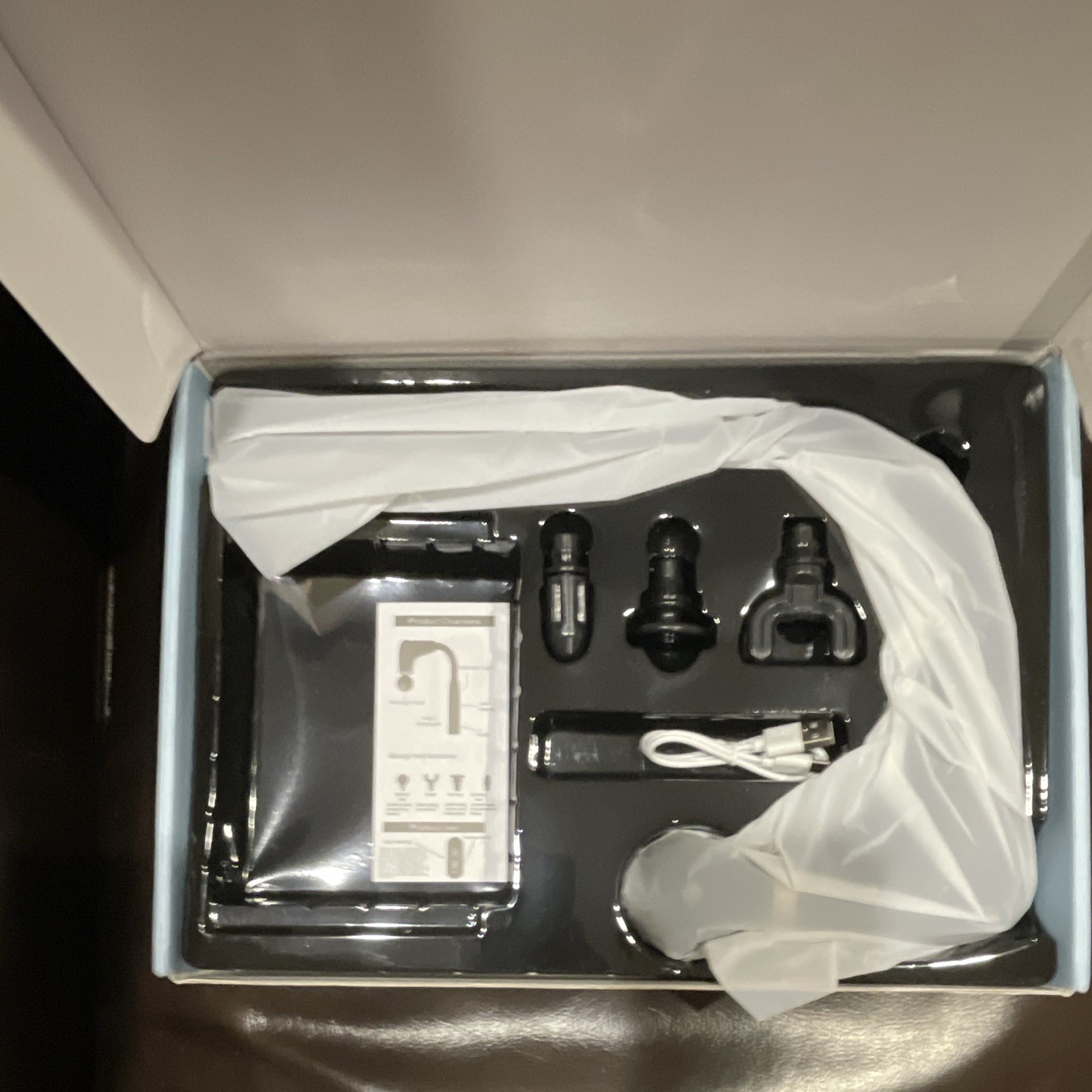 Deep Tissue Massage Gun 9 Modes Cordless Handheld 4 Heads USB Charging Black