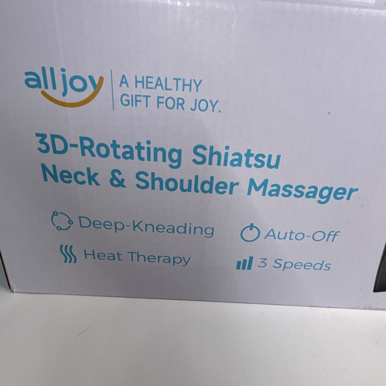alljoy CAMA2101 Shiatsu Neck & Shoulder Massager Heat Therapy 3 Speeds Black