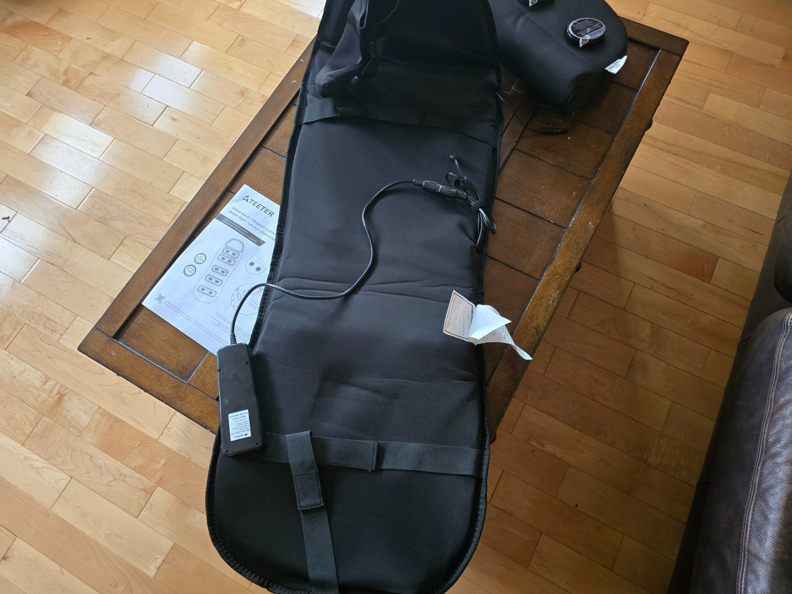 TEETER BETTER Back Vibration Massage Cushion With Neck support