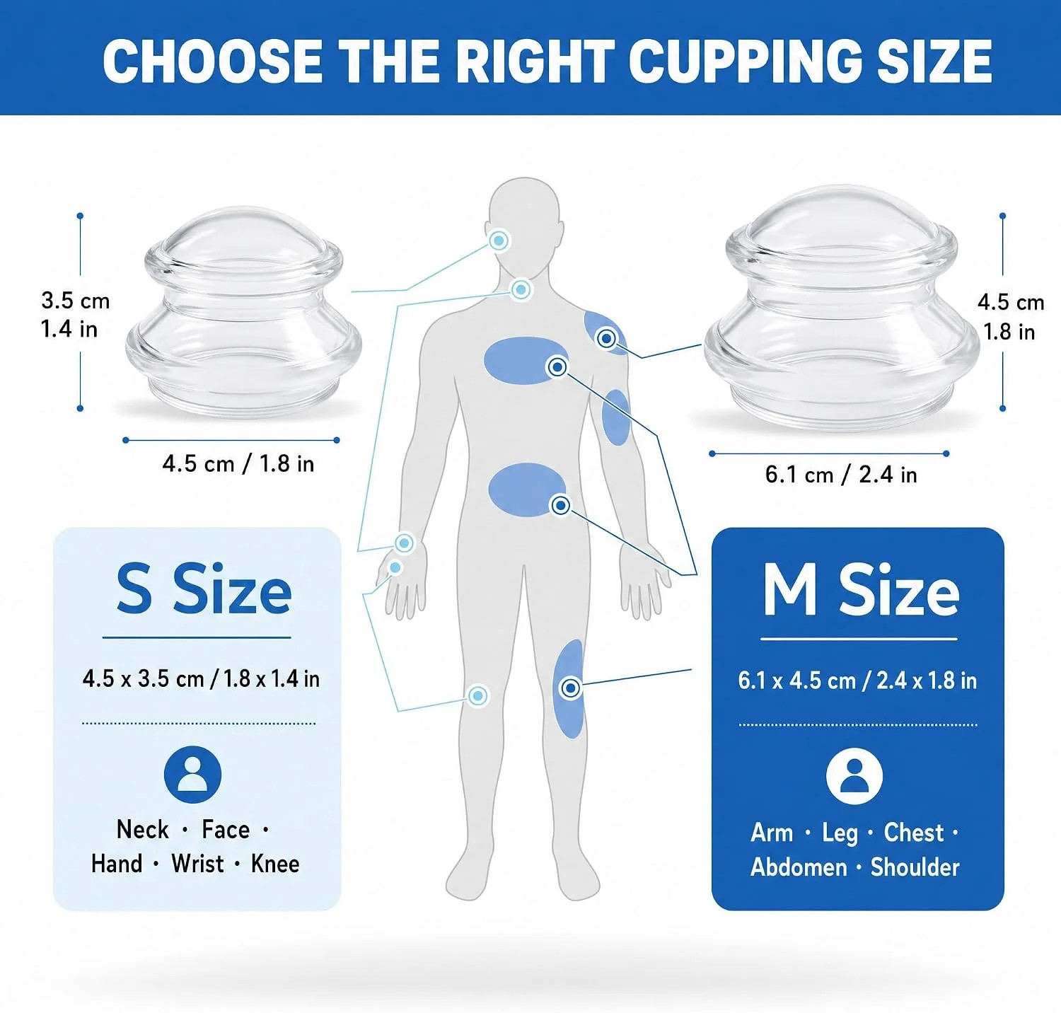 ELERA Silicone Cupping Set for Face & Body, 4 Pcs Facial Cupping Therapy Kit, Ly